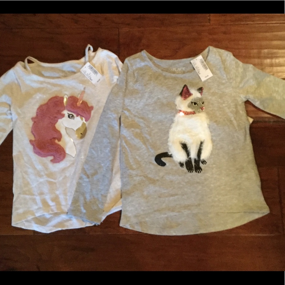 Furry long sleeve shirts size small (5/6)